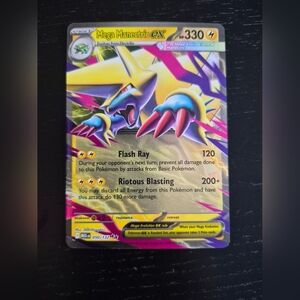 Pokemon Yellow Blue Pink Mega Manectric EX Holo Card